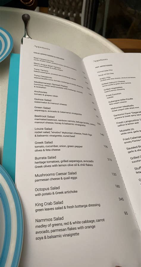 nammos dubai menu.